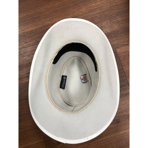 American Hat Makers Women’s White Leather Cowgirl Hat - Size Small main image 4